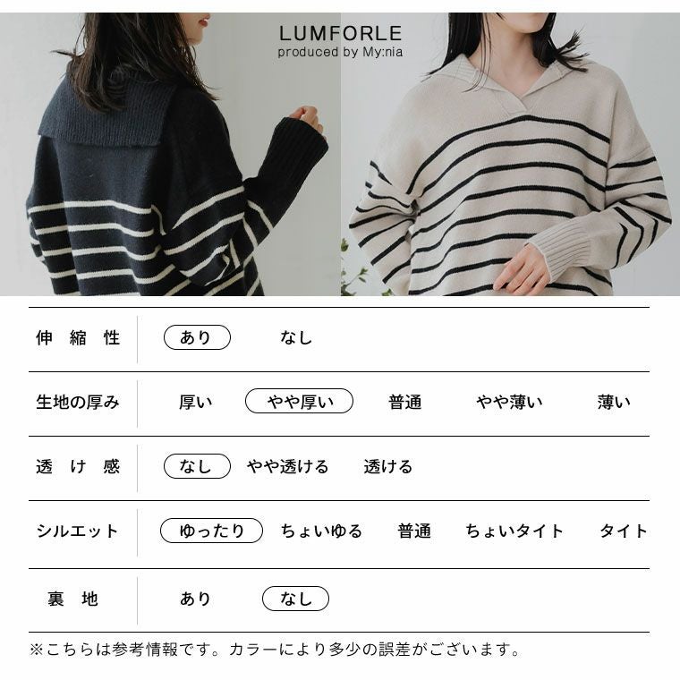 大きいサイズ 【LUMFORLE produced by My:nia】セーラー風 襟付き