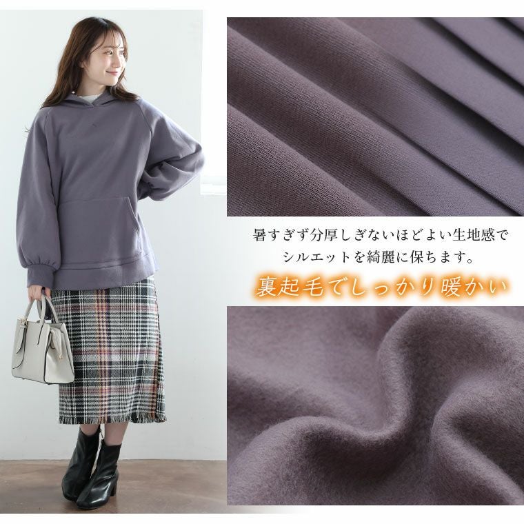 大きいサイズ 【お出かけ裏起毛】 さっと着てお洒落が完成! 見返り美人