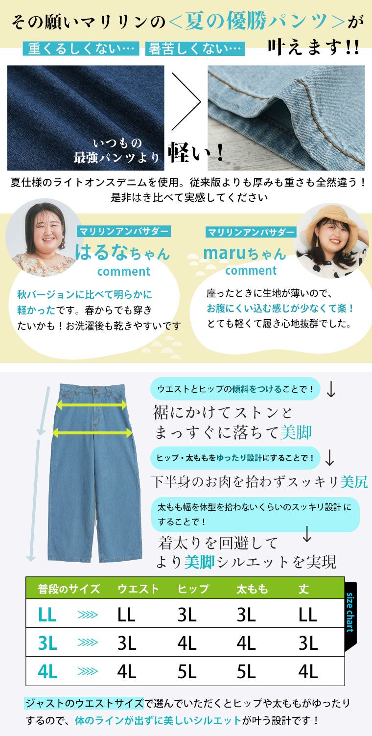 大きいサイズ 新色追加！ 【夏でも穿きたい】 美脚&美尻が叶う 優勝 