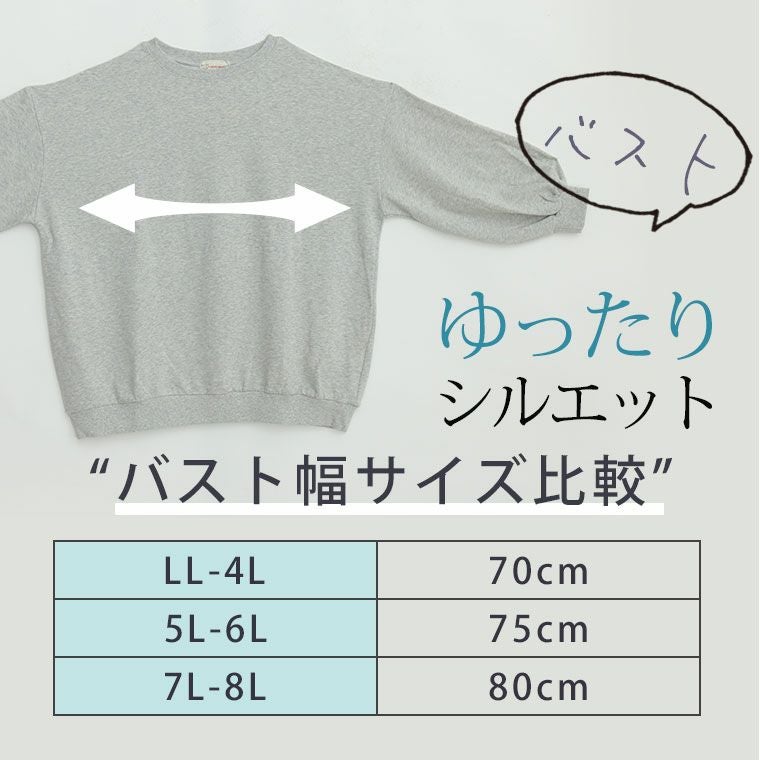 大きいサイズ 新色追加!! 【裏 起毛の服苦手さんにおススメ】 ゆる
