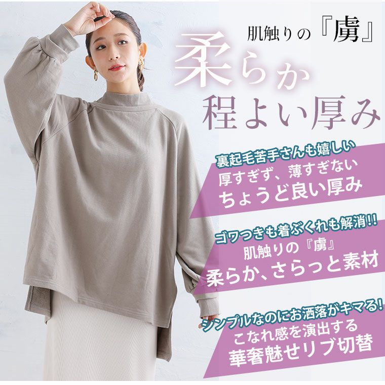 大きいサイズ 肌触りの虜！！ やみつきソフトタッチ裏毛 こなれ