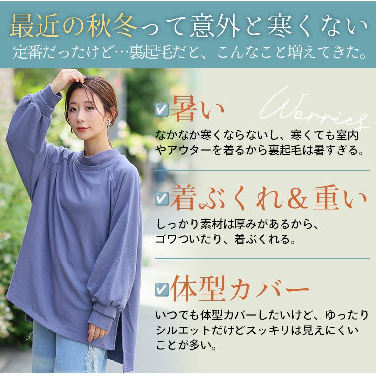 大きいサイズ 肌触りの虜！！ やみつきソフトタッチ裏毛 こなれ