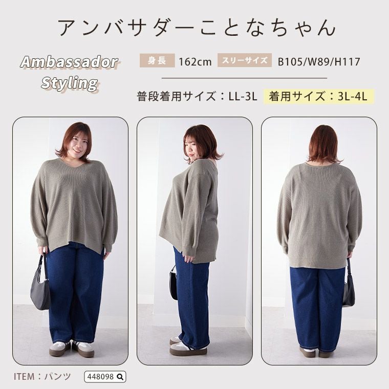 大きいサイズ カラーで遊ぶ! 欲しかった理想の厚み 美人 畦編み 針抜き