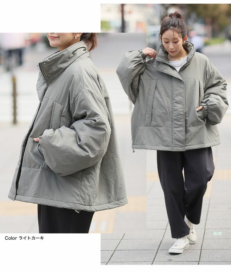 大きいサイズ スタンド ショート モンスター ジャケット コート